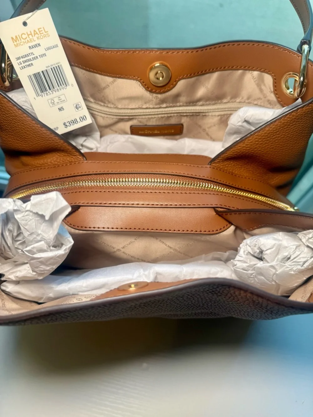 Michael Kors luggage brown shoulder bag